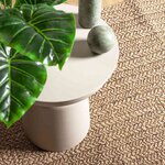 vidaXL Tapis ZIZUR beige 120x120 cm aspect de jute intérieur extérieur