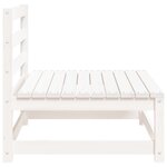 vidaXL Canapé de jardin sans accoudoirs blanc bois de pin massif