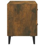 vidaXL Table de chevet Chêne fumé 40x35x47 5 cm