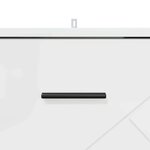 vidaXL Cabinet de chevet avec tiroir Blanc brillant 38 x 38 x 66 cm