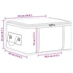 vidaXL Boîte de rangement avec fenêtre latérale transparente 6 pc Gris