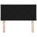 vidaXL Tête de lit Noir tissu