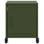 vidaXL Tables de chevet 2 Pièces vert olive 36x39x43 5 cm acier