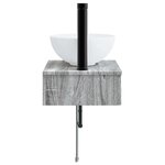vidaXL Basin de lavage mural Sonoma gris 40 x 35 x 39 cm