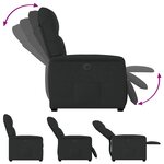 vidaXL Fauteuil inclinable électrique Noir Tissu