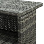 vidaXL Table de bar de jardin Gris 120x55x110 cm Résine tressée