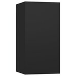 vidaXL Ensemble de meubles TV 10 Pièces Noir Bois d'ingénierie