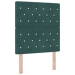 vidaXL Lit à Ressorts avec Matelas LED Vert foncé 80 x 200 cm Velours