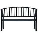 vidaXL Banc de jardin 125 cm Noir Acier