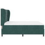 vidaXL Lit à ressorts avec matelas Vert foncé 180 x 200 cm Velours
