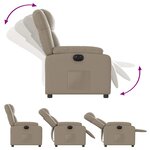 vidaXL Fauteuil inclinable électrique Cappuccino Similicuir