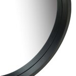 vidaXL Miroir mural avec sangle 40 cm Noir