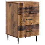 vidaXL Cabinet de chevet avec tiroir Bois ancien 43 x 41 x 66 5 cm