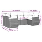 vidaXL Salon de jardin avec coussins 6 Pièces beige résine tressée