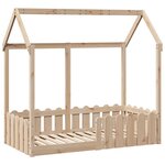 vidaXL Cadre de lit d'enfants forme de maison sans matelas pin massif