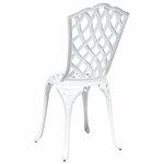 vidaXL Chaise de jardin 2 Pièces Blanc 39 x 40 x 87cm Aluminium