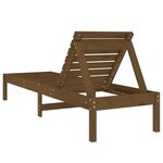 vidaXL Chaise longue marron miel 199 5x60x74 cm bois massif de pin