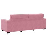 vidaXL Canapé à 3 places Rose 180 cm Velours