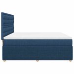vidaXL Sommier à lattes de lit avec matelas Bleu 180x200 cm Tissu
