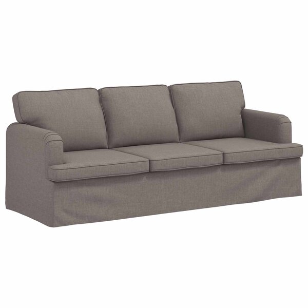 vidaXL Canapé Taupe 201 x 80 x 85 cm tissu