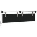 vidaXL Tête de lit suspendue Gris clair Velours
