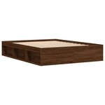 vidaXL Cadre de lit chêne marron 140x190 cm