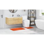 vidaXL Tapis de bain 2 Pièces Orange 50 x 50 cm Polypropylène