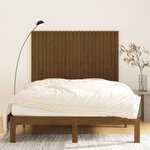 vidaXL Tête de lit murale Marron miel 146 5x3x110cm Bois massif de pin