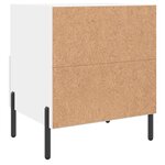 vidaXL Tables de chevet 2 Pièces blanc 40x35x47 5 cm bois d’ingénierie