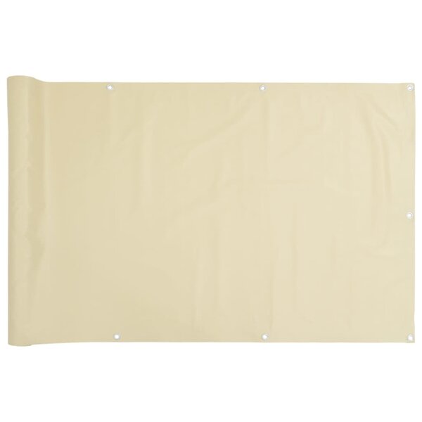 vidaXL Écran d'intimité de balcon crème 600x75 cm PVC