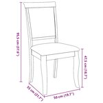 vidaXL Chaises à manger coussins 2 Pièces blanc bois massif caoutchouc
