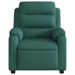 vidaXL Fauteuil inclinable électrique Vert foncé Tissu