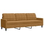 vidaXL Ensemble de canapés 2 Pièces avec coussins Marron Velours