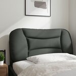 vidaXL Coussin de tête de lit Hvar gris foncé 80 cm tissu