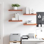 vidaXL Étagère Murale 4 Pièces Rouge 50 x 23 x 4 cm Bois d'ingénierie