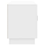 vidaXL Meuble TV Blanc brillant 99 x 34 5 x 47 cm Bois d'ingénierie