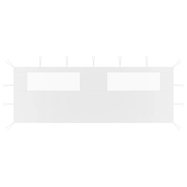 vidaXL Paroi latérale de belvédère avec fenêtres 6x2 m Blanc