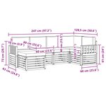 vidaXL Ensemble de canapés d'extérieur 6 Pièces Blanc et Beige