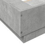 vidaXL Cadre de lit gris béton 150x200 cm bois d'ingénierie