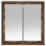 vidaXL Armoire murale de salle de bain miroir chêne fumé 60x21x60 cm