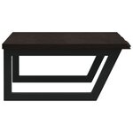 vidaXL Étagère de vasque murale acier et bois de chêne massif