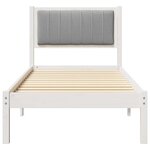 vidaXL Cadre de lit avec tête de lit rembourrée Gris clair 80 x 200 cm