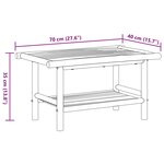 vidaXL Table basse 70x40x35 cm bambou