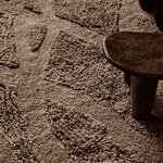 Tapis couloir ethnique laine Enkang brun - 70 x 200 cm