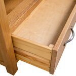 vidaXL Meuble TV 90x35x48 cm bois de chêne massif