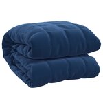 vidaXL Couverture lestée Bleu 220x260 cm 11 kg Tissu