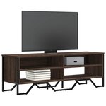 vidaXL Meuble TV chêne marron 122x34x41 cm bois d'ingénierie