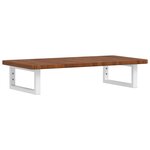 vidaXL Étagère de vasque murale acier et bois de chêne massif