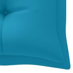 vidaXL Banc de jardin avec coussin bleu clair 175 cm Teck massif