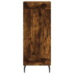 vidaXL Buffet haut Chêne fumé 34 5x34x180 cm Bois d'ingénierie